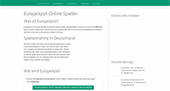 Desktop Screenshot of eurojackpot-info.com